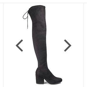 Over the knee black boots